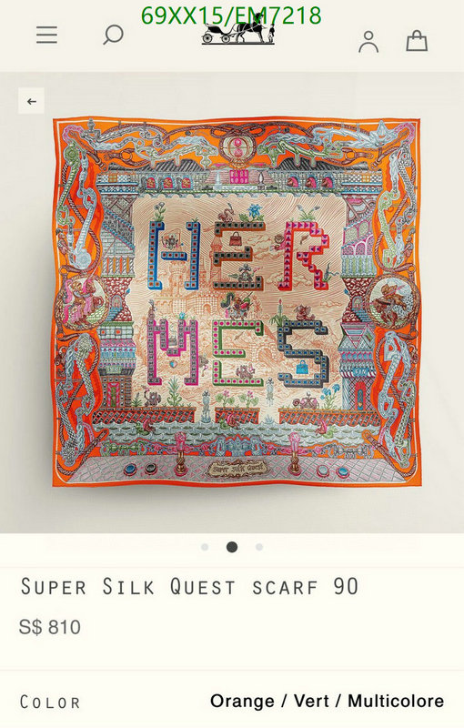 Hermes-Scarf Code: EM7218 $: 69USD