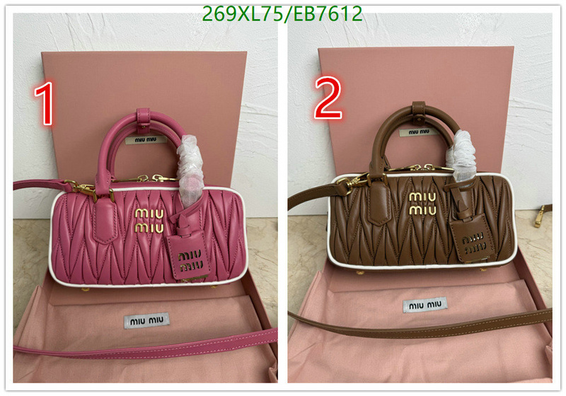Miu Miu-Bag-Mirror Quality Code: EB7612 $: 269USD