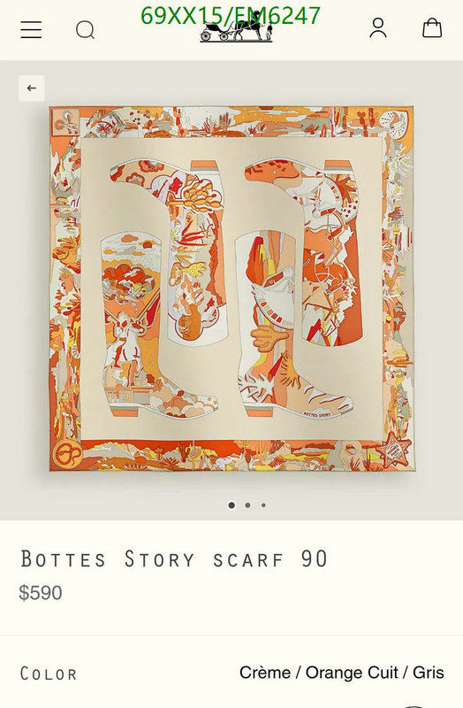 Hermes-Scarf Code: EM6247 $: 69USD