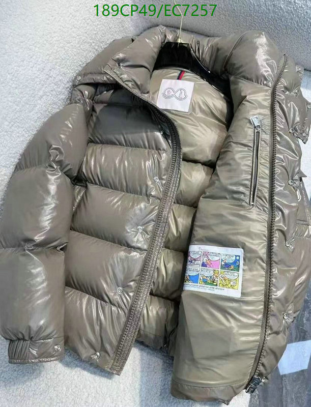 Moncler-Down jacket Men Code: EC7257 $: 189USD