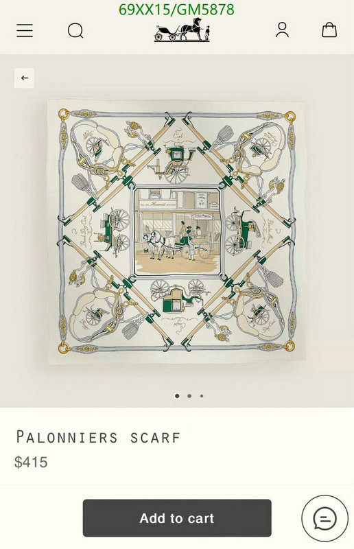 Hermes-Scarf Code: GM5878 $: 69USD