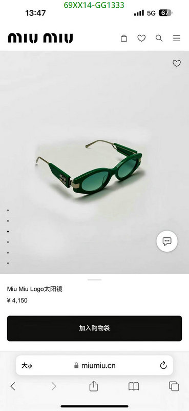 MiuMiu-Glasses Code: GG1333 $:69USD