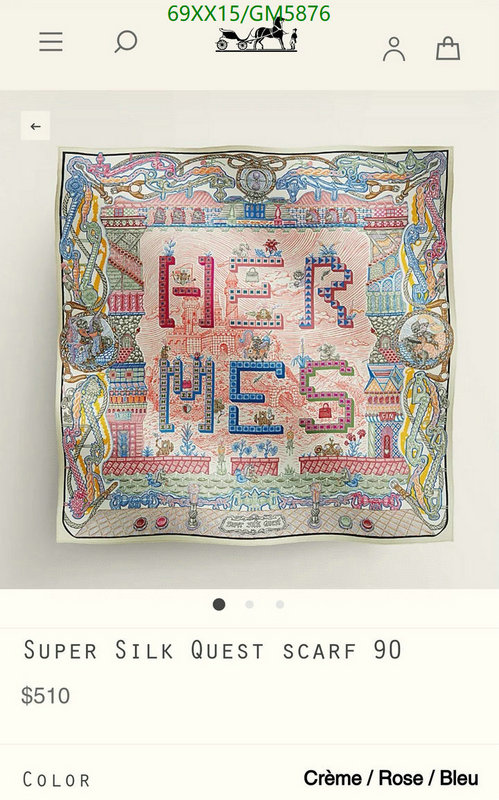 Hermes-Scarf Code: GM5876 $: 69USD