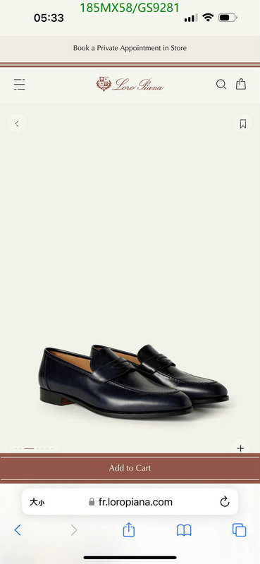 Loro Piana-Men shoes Code: GS9281 $: 185USD