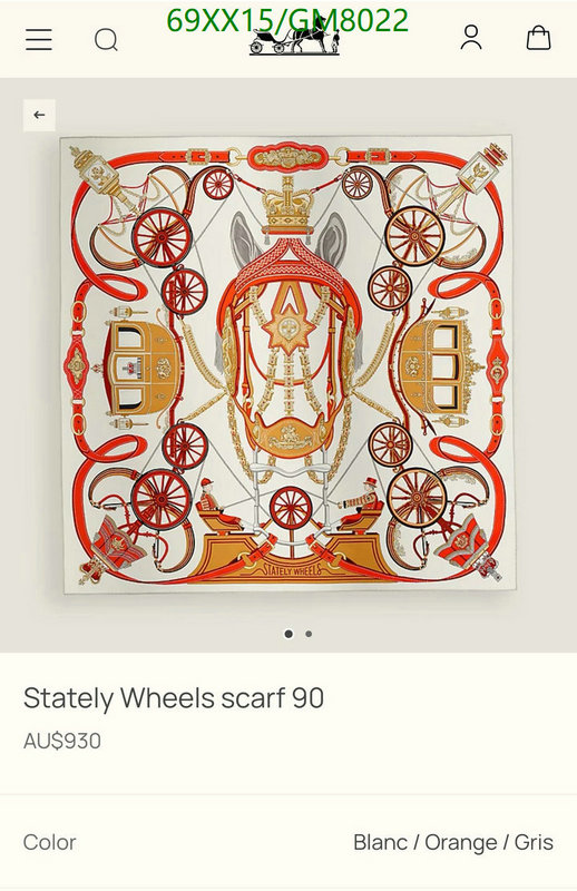 Hermes-Scarf Code: GM8022 $: 69USD