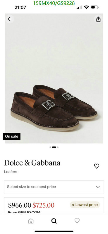 D&G-Men shoes Code: GS9228 $: 159USD