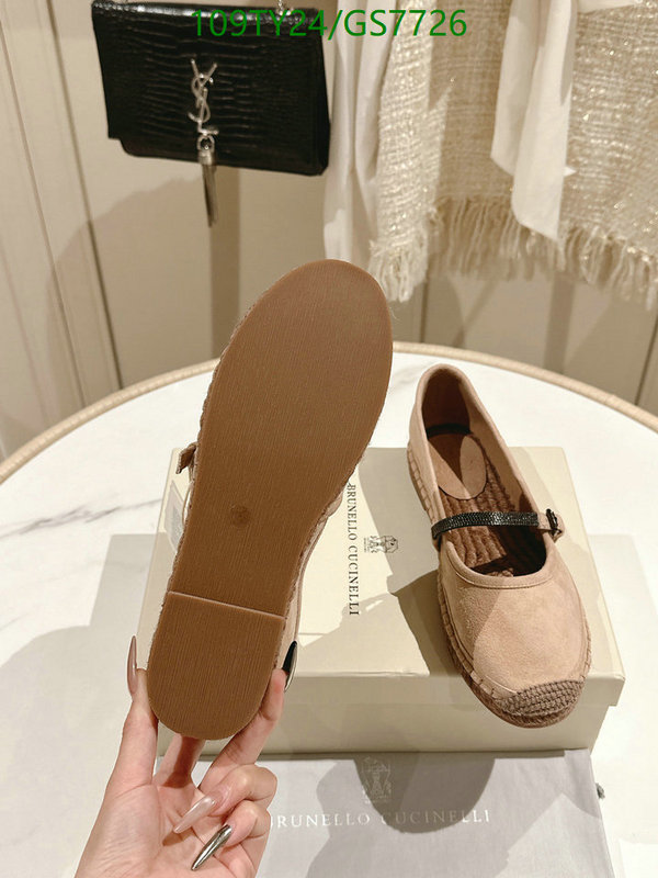 Brunello Cucinelli-Women Shoes Code: GS7726 $: 109USD