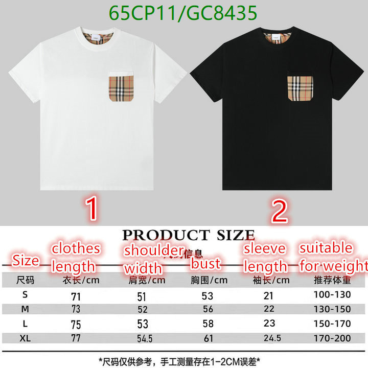 Burberry-Clothing Code: GC8435 $: 65USD