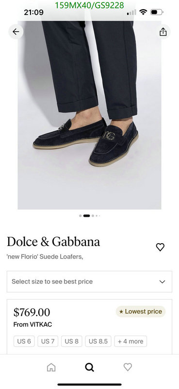 D&G-Men shoes Code: GS9228 $: 159USD