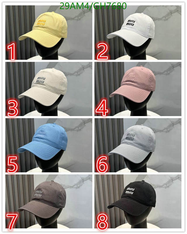 Miu Miu-Cap(Hat) Code: GH7680 $: 29USD