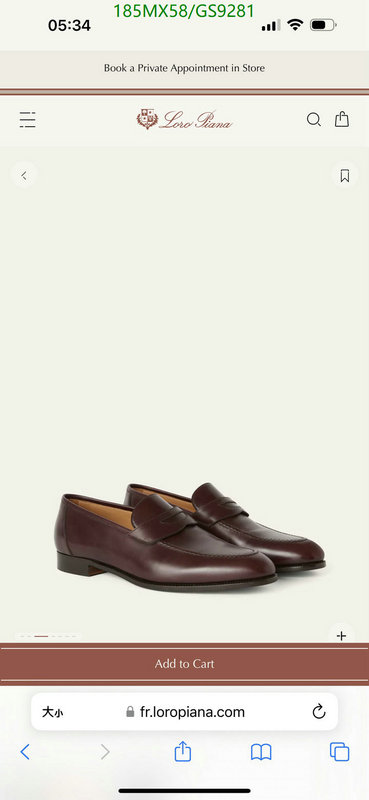 Loro Piana-Men shoes Code: GS9281 $: 185USD