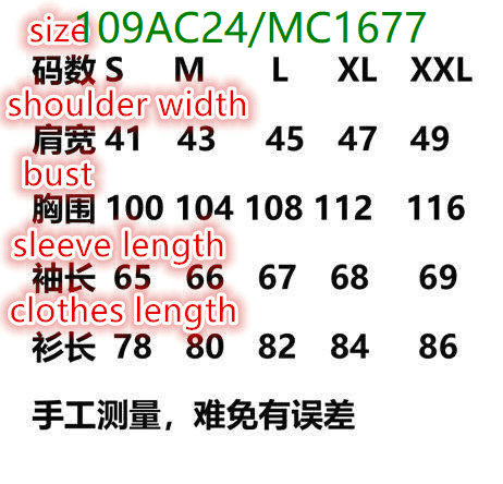 Burberry-Clothing Code: MC1677 $: 109USD