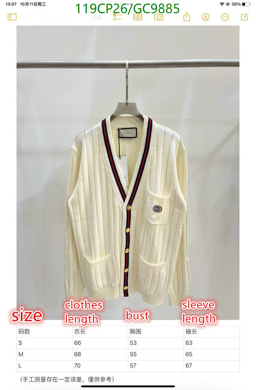 Gucci-Clothing Code: GC9885 $: 119USD