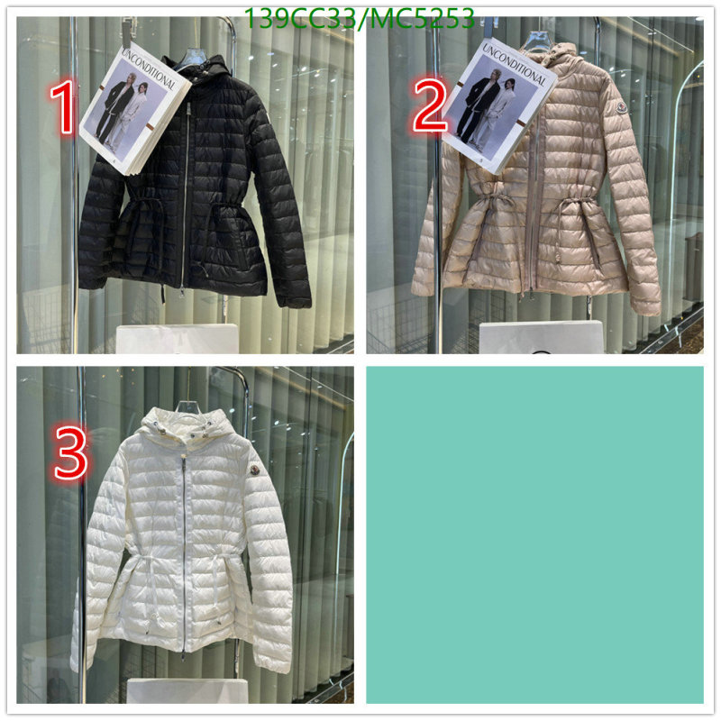 Moncler-Down jacket Women Code: MC5253 $: 139USD