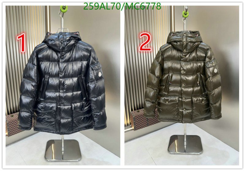 Moncler-Down jacket Men Code: MC6778 $: 259USD