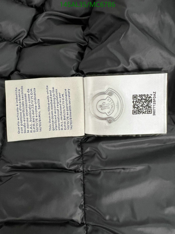Moncler-Down jacket Women Code: MC6786 $: 145USD
