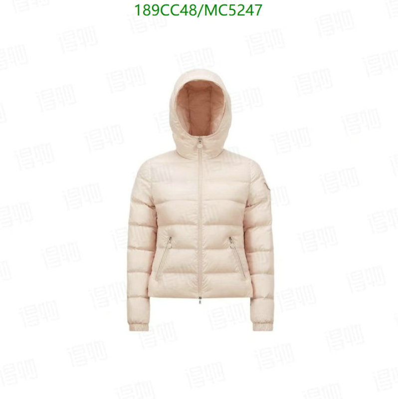 Moncler-Down jacket Women Code: MC5247 $: 189USD