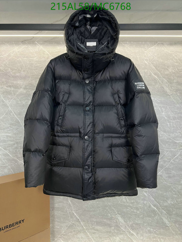 Burberry-Down jacket Men Code: MC6768 $: 215USD