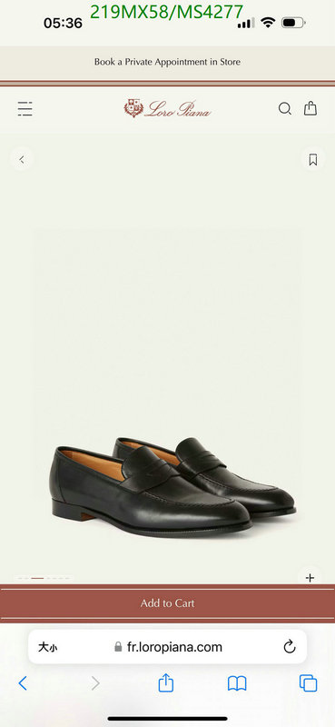Loro Piana-Men shoes Code: MS4277 $: 219USD