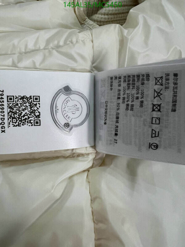 Moncler-Down jacket Women Code: MC5450 $: 145USD