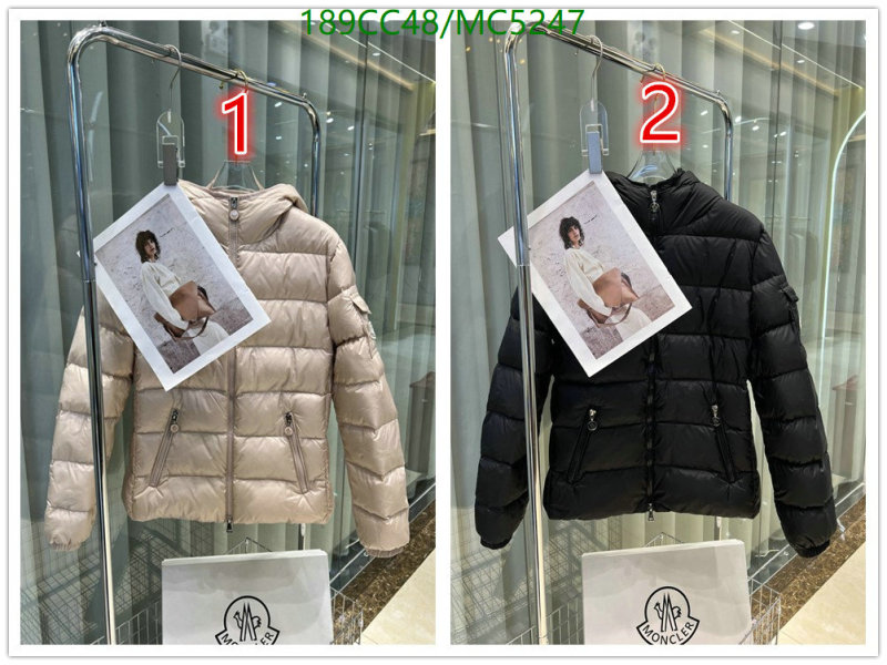 Moncler-Down jacket Women Code: MC5247 $: 189USD