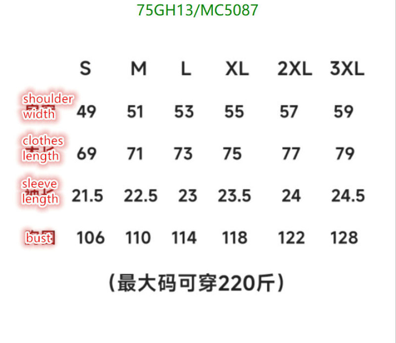 LV-Clothing Code: MC5087 $: 75USD