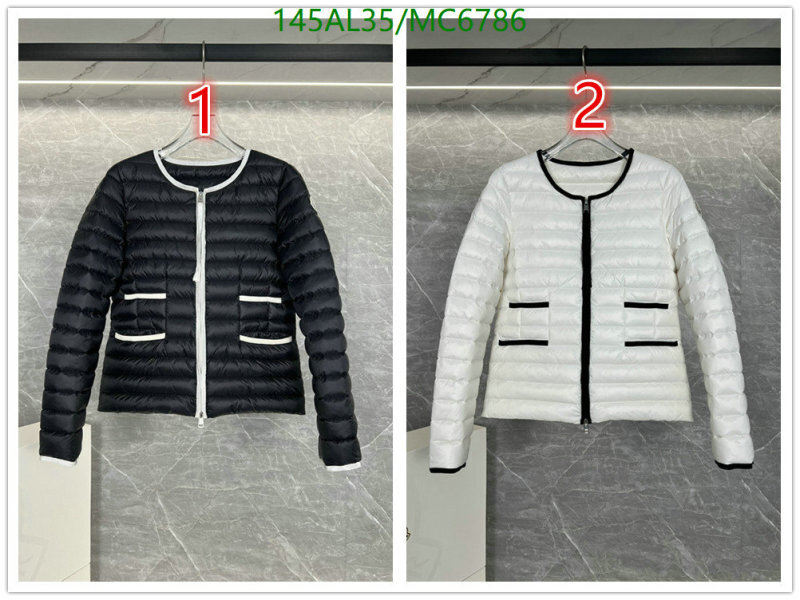 Moncler-Down jacket Women Code: MC6786 $: 145USD