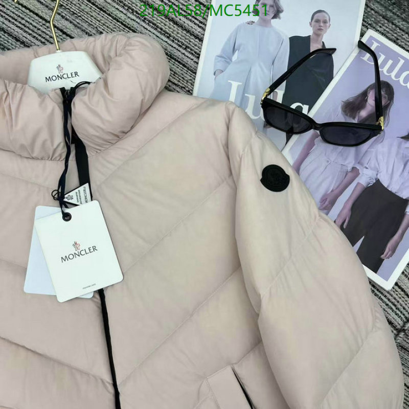Moncler-Down jacket Women Code: MC5451 $: 219USD