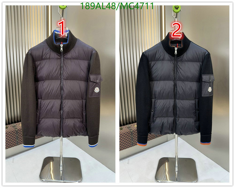 Moncler-Down jacket Men Code: MC4711 $: 189USD