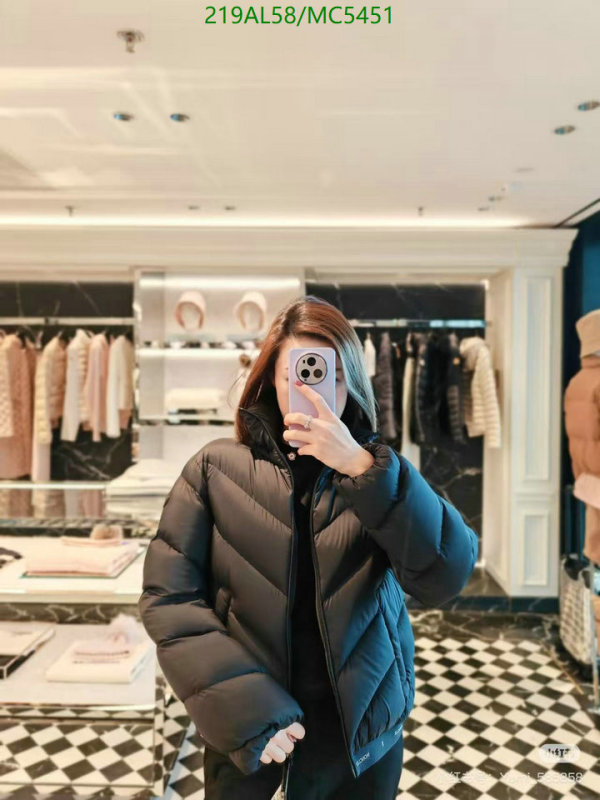 Moncler-Down jacket Women Code: MC5451 $: 219USD