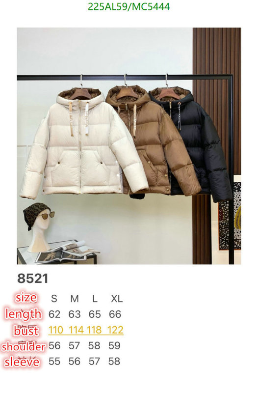 MaxMara-Down jacket Women Code: MC5444 $: 225USD