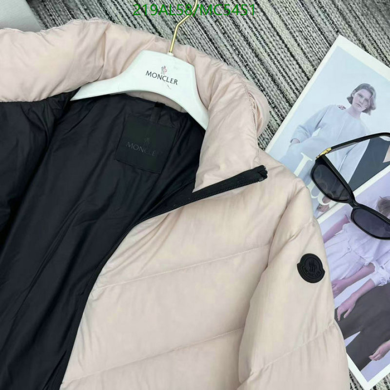 Moncler-Down jacket Women Code: MC5451 $: 219USD