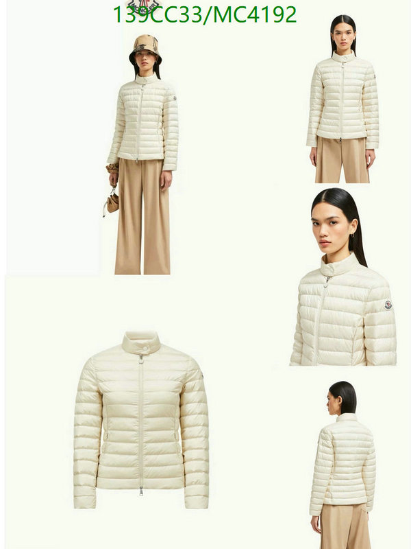 Moncler-Down jacket Women Code: MC4192 $: 139USD