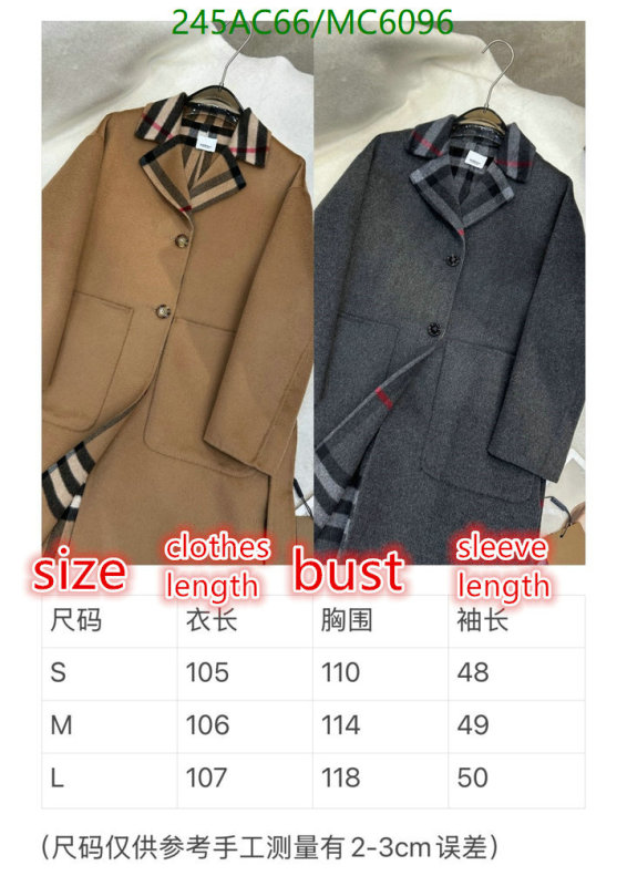 Burberry-Down jacket Women Code: MC6096 $: 245USD