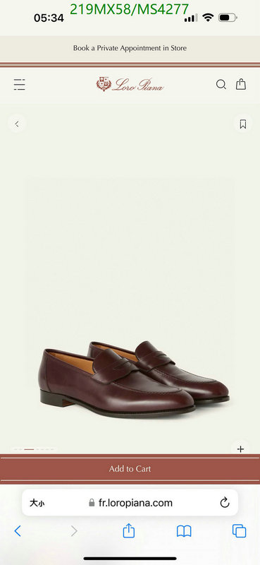Loro Piana-Men shoes Code: MS4277 $: 219USD