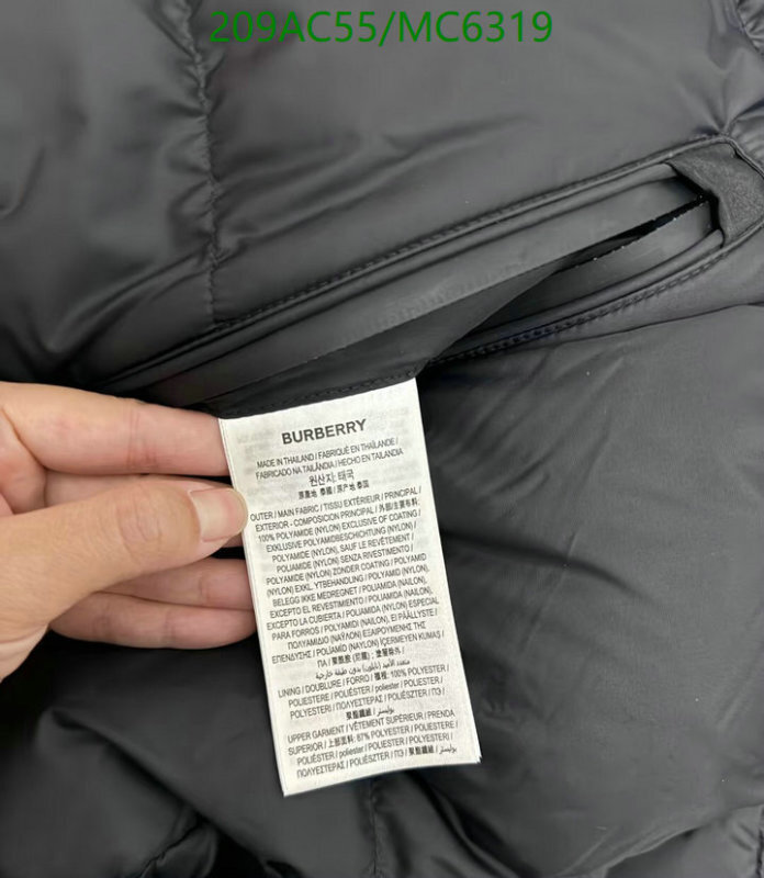 Burberry-Down jacket Men Code: MC6319 $: 209USD