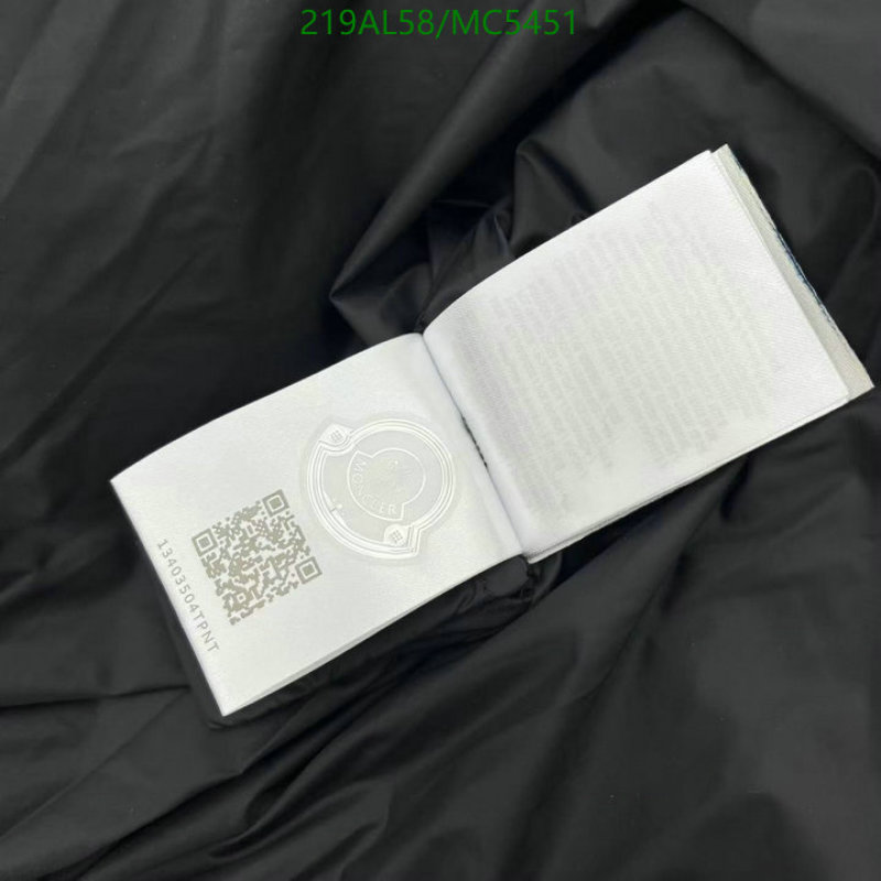 Moncler-Down jacket Women Code: MC5451 $: 219USD
