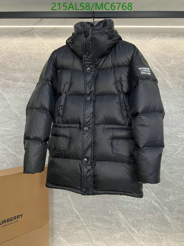 Burberry-Down jacket Men Code: MC6768 $: 215USD