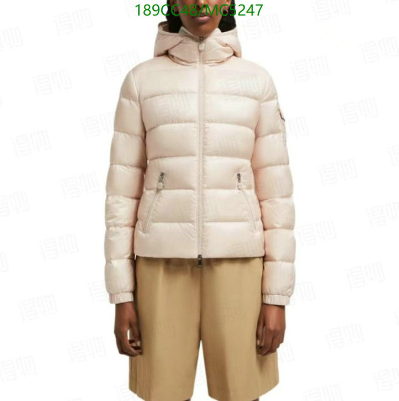 Moncler-Down jacket Women Code: MC5247 $: 189USD
