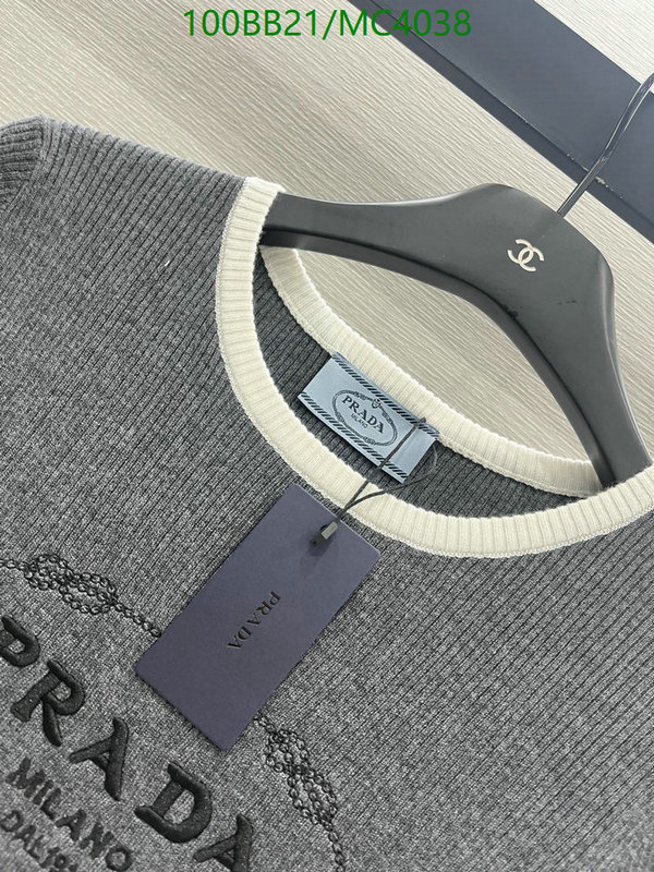 Prada-Clothing Code: MC4038 $: 100USD