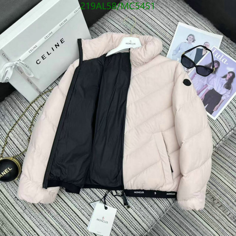 Moncler-Down jacket Women Code: MC5451 $: 219USD