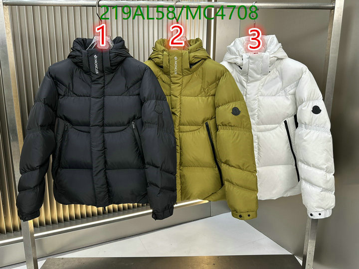 Moncler-Down jacket Men Code: MC4708 $: 219USD