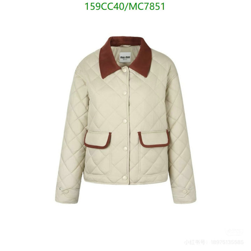 Miu Miu-Down jacket Women Code: MC7851 $: 159USD