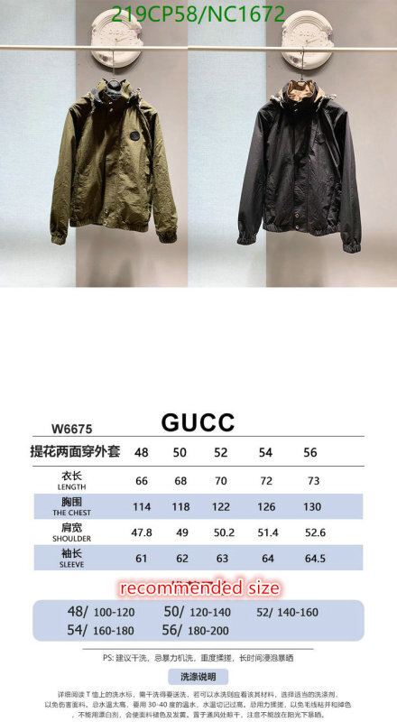 Gucci-Clothing Code: NC1672 $: 219USD