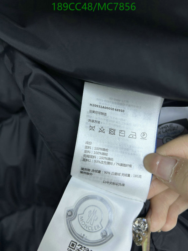 Moncler-Down jacket Men Code: MC7856 $: 189USD