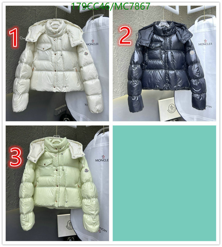 Moncler-Down jacket Women Code: MC7867 $: 179USD