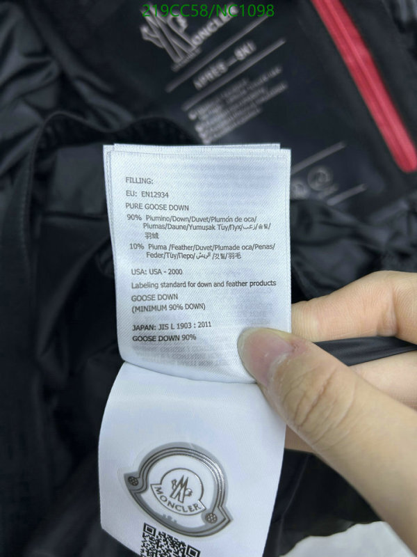 Moncler-Down jacket Men Code: NC1098 $: 219USD