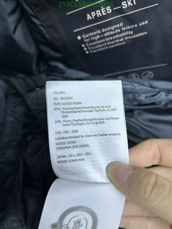 Moncler-Down jacket Men Code: NC1098 $: 219USD