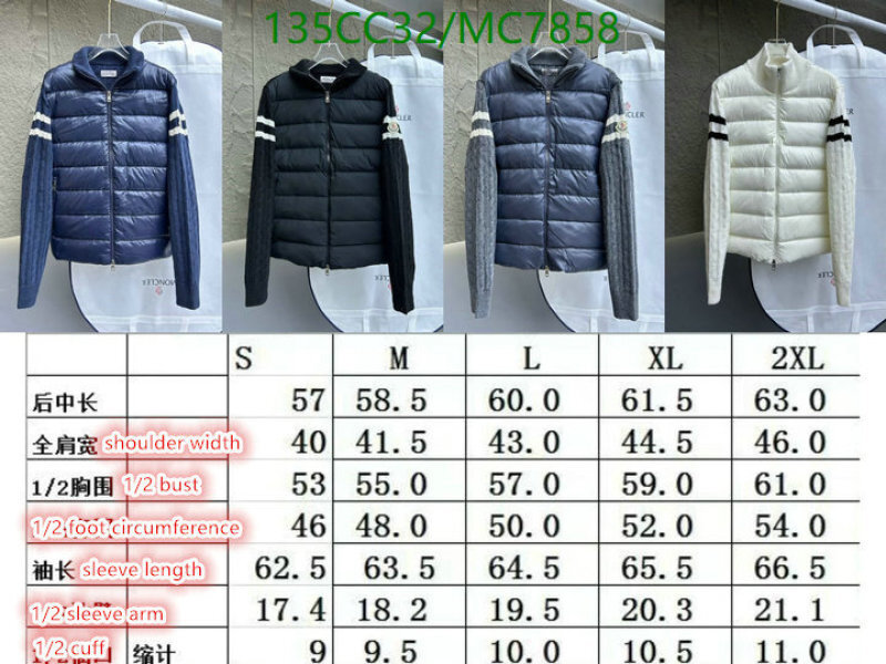 Moncler-Down jacket Women Code: MC7858 $: 135USD