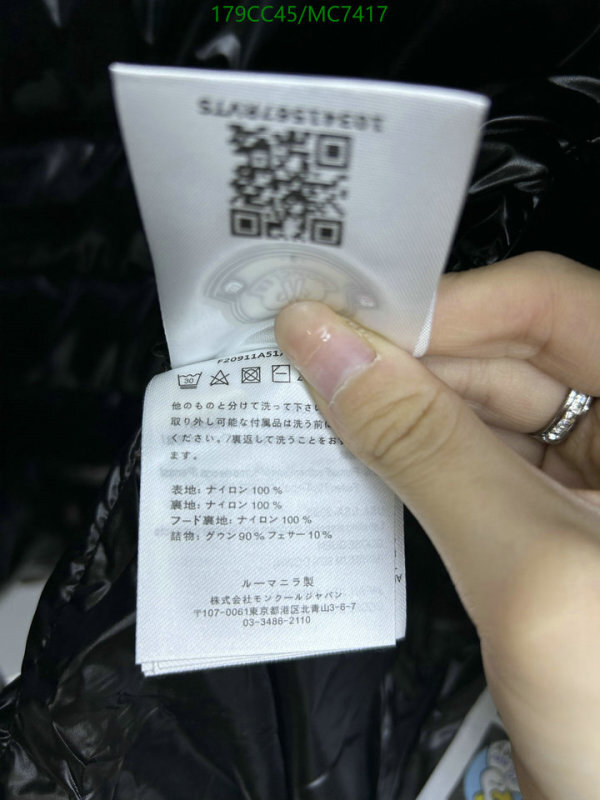 Moncler-Down jacket Women Code: MC7417 $: 179USD